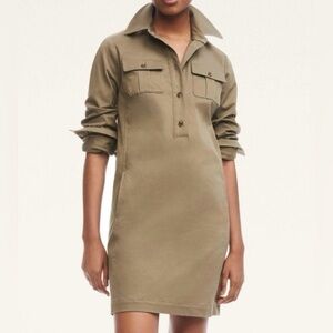 Brooks Brothers Olive Green Long Sleeve Shirt Dress size 6